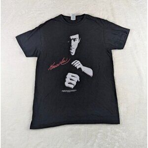 Vintage Bruce Lee The Dragon Awaits Promo T Shirt Black Mens M